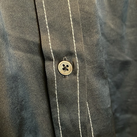 ALL SAINTS * black tierny button down sweater top * - Picture 4 of 5